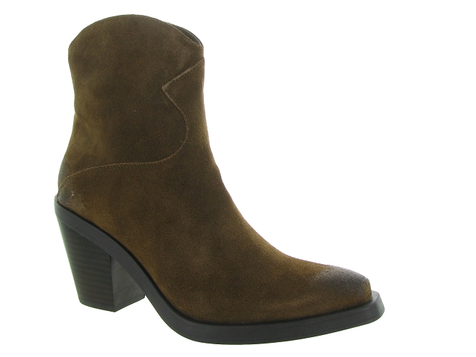 bottines et boots - Santiag - femme - Nubuck - Marron - Ash italia