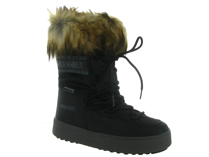 apres ski bottes fourrees - Botte de neige - femme - Nylon - Noir - Moon boot