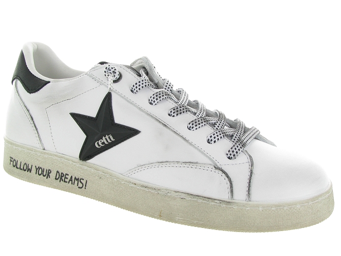 baskets et sneakers - Tendance - homme - Cuir - Blanc - Cetti