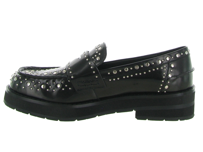 mocassins - Compensé - femme - Cuir - Noir - Bibi lou6711801_4