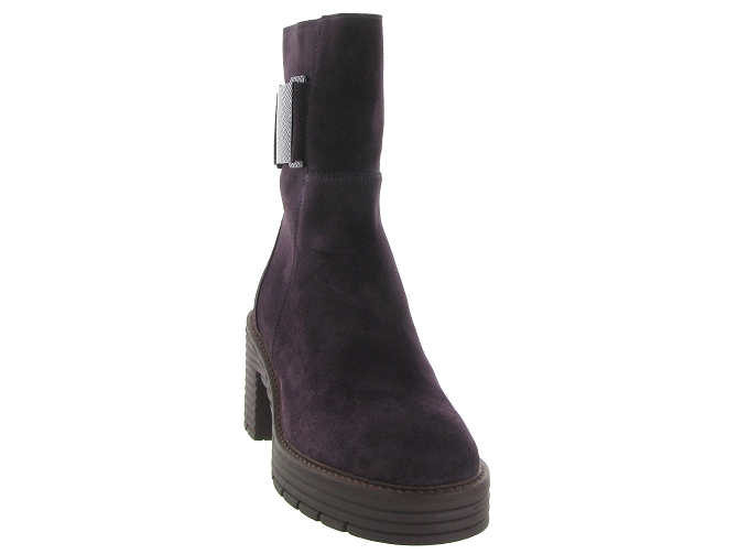 bottines et boots - Motardes & Rock and roll - femme - Nubuck - Violet - Softwaves6713501_3