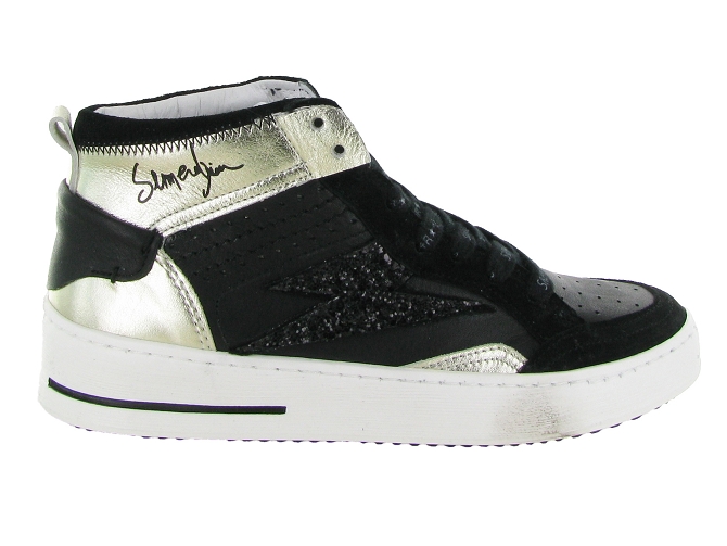 baskets et sneakers - Montante - femme - Cuir - Noir - Semerdjian6714501_2