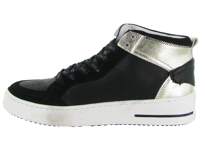 baskets et sneakers - Montante - femme - Cuir - Noir - Semerdjian6714501_4