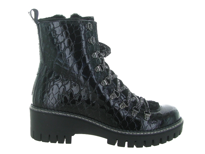 apres ski bottes fourrees - Botte de neige - femme - Cuir Vernis - Noir - New italia shoes6715001_2