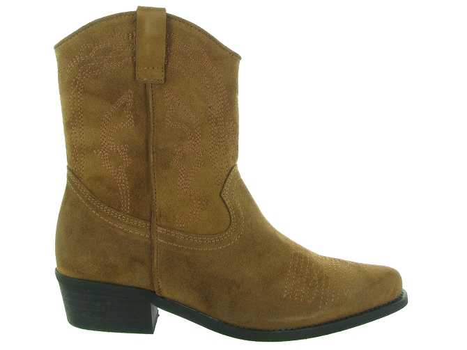 bottines et boots - Santiag - femme - Nubuck - Marron - Creator6715401_2