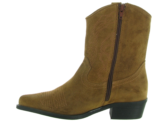 bottines et boots - Santiag - femme - Nubuck - Marron - Creator6715401_4