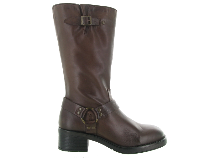 bottes - Cavalières - femme - Cuir - Marron - Creator6715801_2