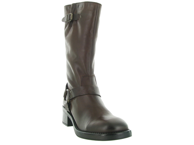 bottes - Cavalières - femme - Cuir - Marron - Creator6715801_3