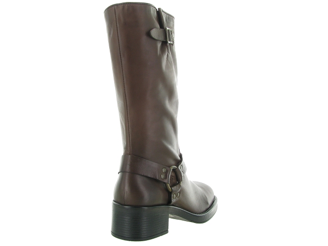 bottes - Cavalières - femme - Cuir - Marron - Creator6715801_5