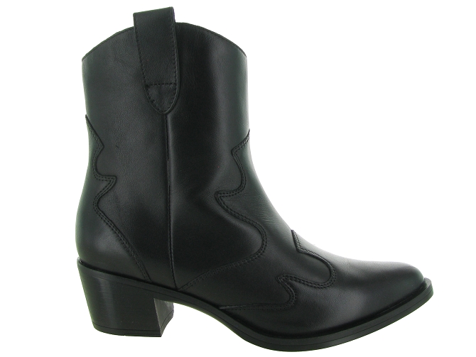 bottines et boots - Santiag - femme - Cuir - Noir - Unisa6717201_2