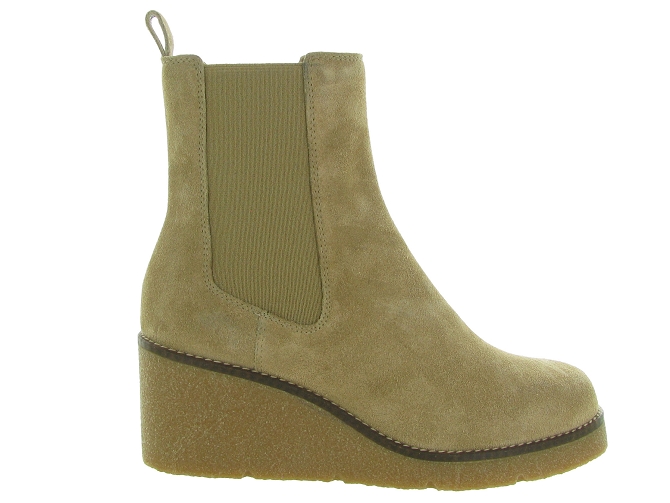 bottines et boots - Chelsea - femme - Cuir - Beige - Unisa6717401_2