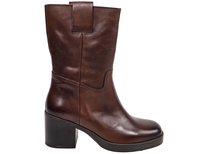 bottines et boots - Casual - femme - Cuir - Marron - Unisa6717601_2