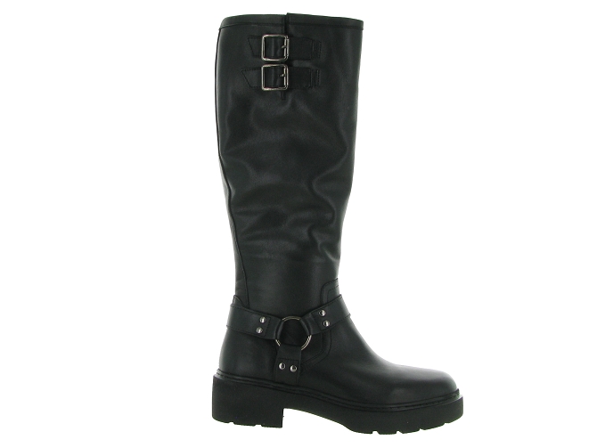 bottes - Cavalières - femme - Cuir - Noir - Unisa6717701_2