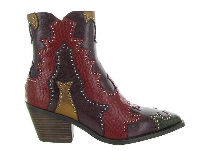 bottines et boots - Santiag - femme - Synthétique - Bordeaux - Noa harmon6718502_2