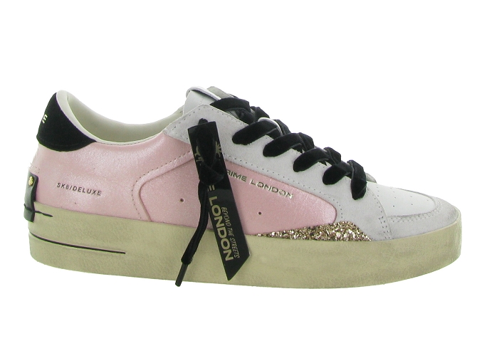 baskets et sneakers - Tendance - femme - Cuir - Rose - Crime london6719901_2