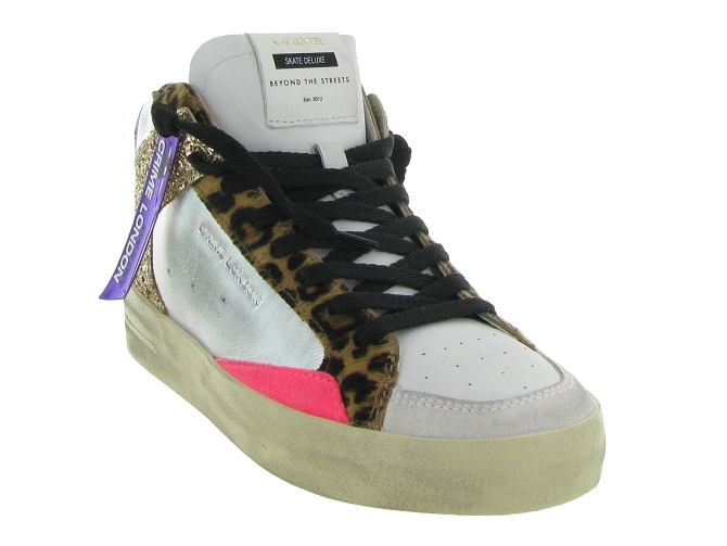 baskets et sneakers - Montante - femme - Cuir - Léopard - Crime london6720301_3