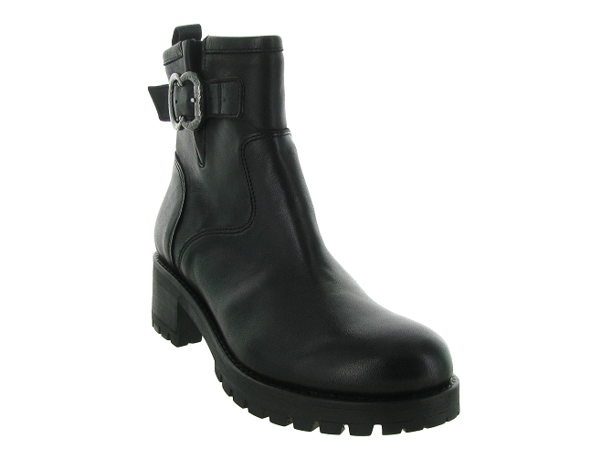 bottines et boots - Motardes & Rock and roll - femme - Cuir - Noir - Minka design6720401_3