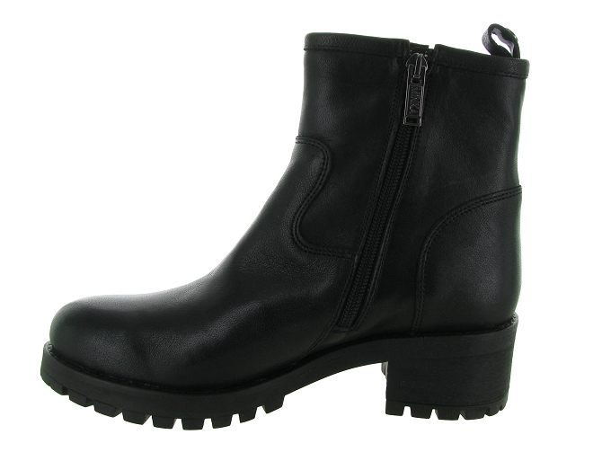 bottines et boots - Motardes & Rock and roll - femme - Cuir - Noir - Minka design6720401_4