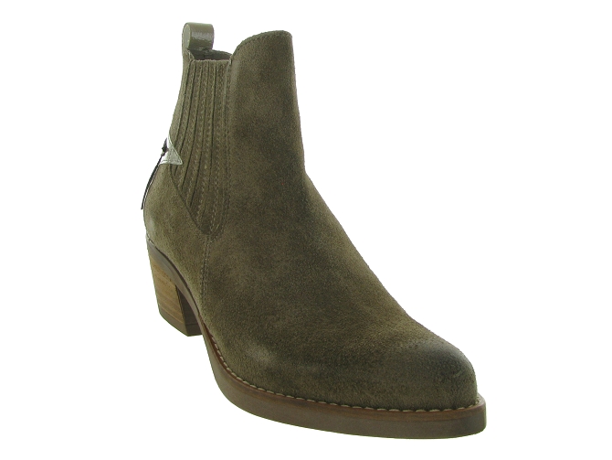 bottines et boots - Santiag - femme - Cuir - Taupe - Minka design6720701_3