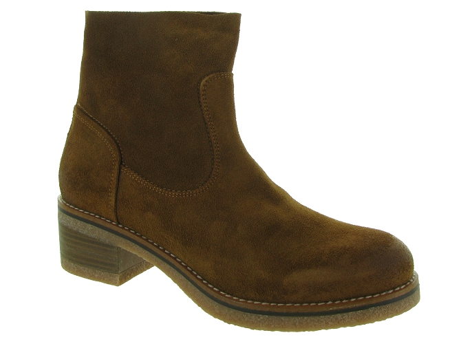 bottines et boots - Classique & Chic - femme - Nubuck - Marron - Minka design