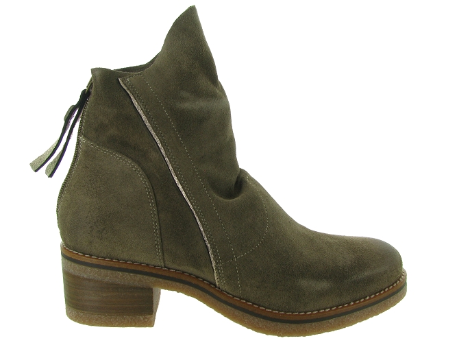 bottines et boots - Casual - femme - Nubuck - Kaki - Minka design6721201_2