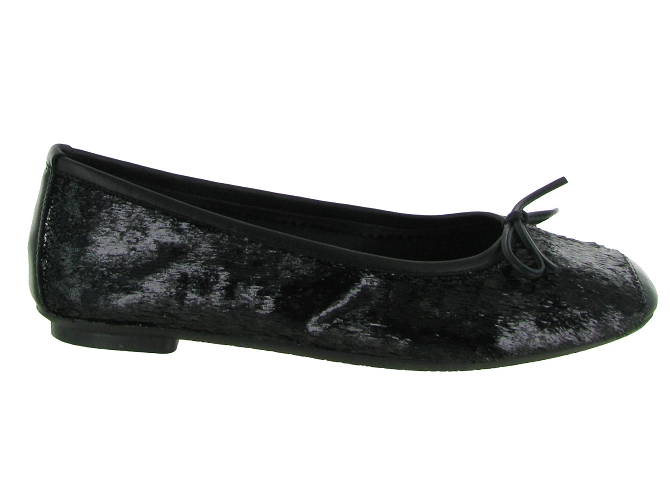 ballerines - Ballerine plate - femme - Toile Jean - Noir - Reqins6722501_2