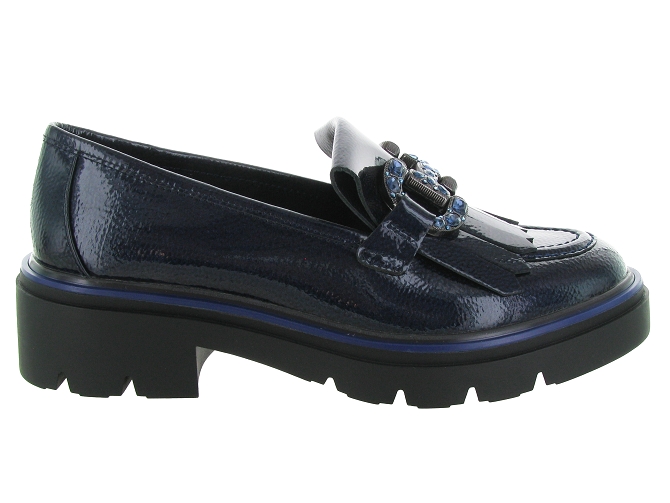 mocassins - Elégant - femme - Cuir - Bleu - Regarde le ciel...6723501_2