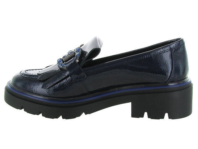 mocassins - Elégant - femme - Cuir - Bleu - Regarde le ciel...6723501_4