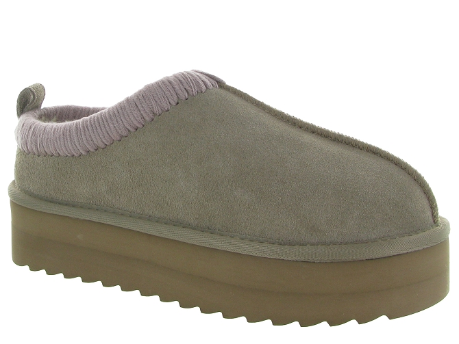 chaussons et pantoufles - Mules Sabots - femme - Nubuck - Beige - Colors of california