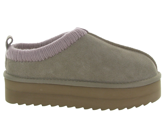 chaussons et pantoufles - Mules Sabots - femme - Nubuck - Beige - Colors of california6724302_2