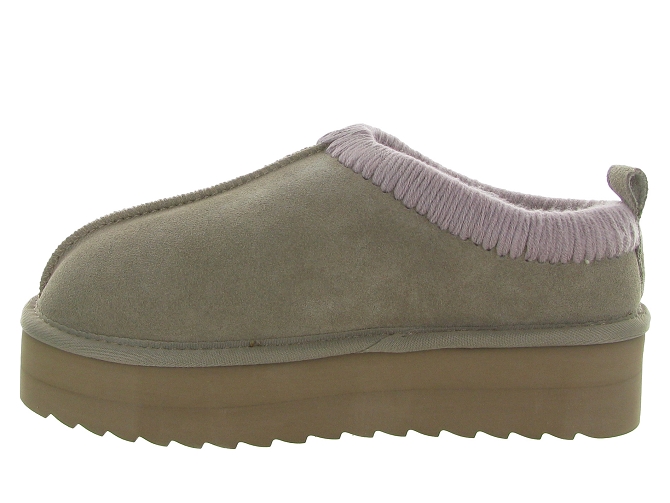 chaussons et pantoufles - Mules Sabots - femme - Nubuck - Beige - Colors of california6724302_4