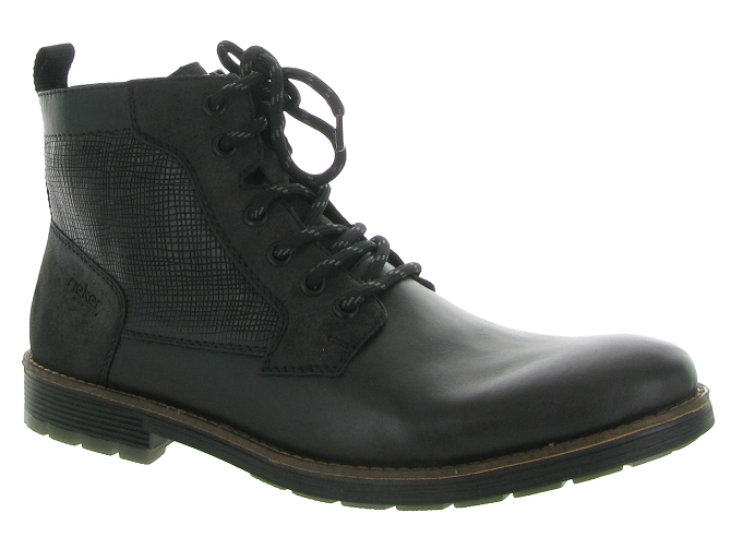 chaussures a lacets - Confort et décontracté - homme - Cuir - Marron - Rieker