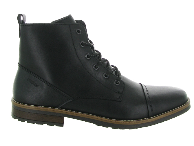 chaussures a lacets - Confort et décontracté - homme - Cuir - Noir - Rieker6725001_2