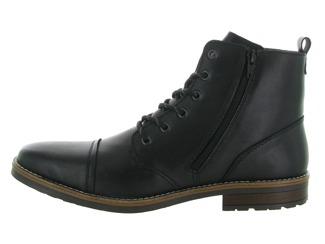 chaussures a lacets - Confort et décontracté - homme - Cuir - Noir - Rieker6725001_4