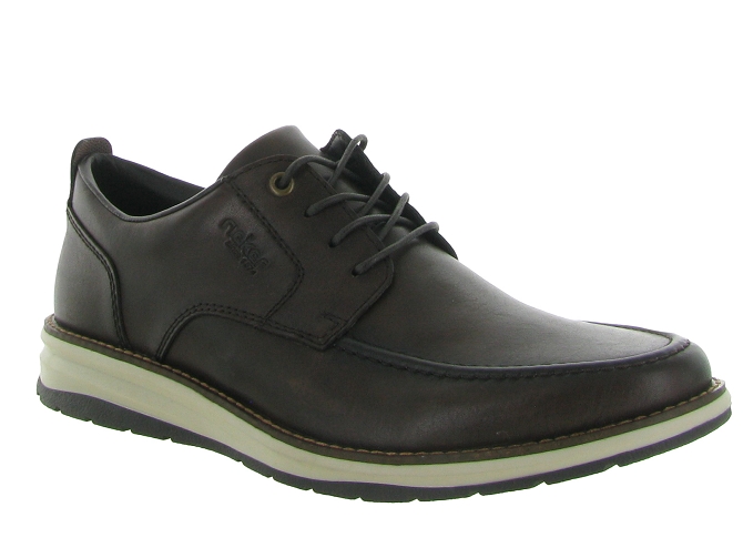 chaussures a lacets - Confort et décontracté - homme - Cuir - Marron - Rieker