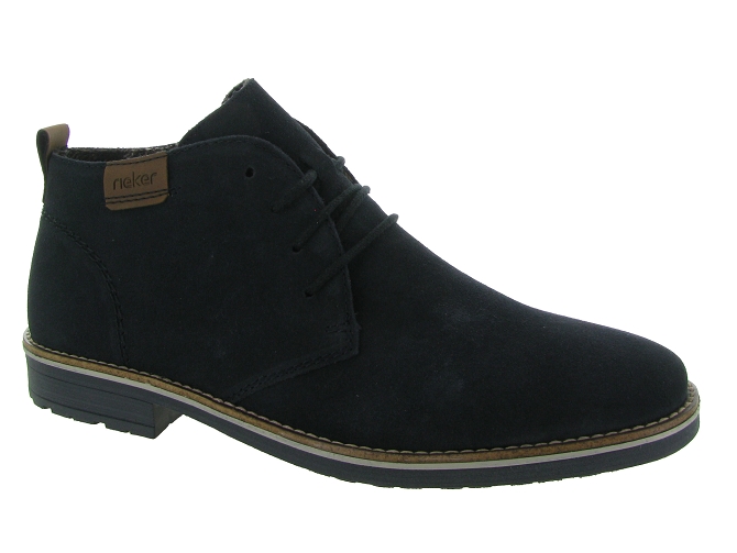 chaussures a lacets - Confort et décontracté - homme - Nubuck - Bleu - Rieker