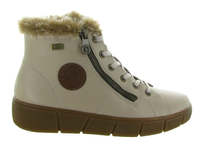 apres ski bottes fourrees - Botte de neige - femme - Cuir - Beige - Remonte6726801_2