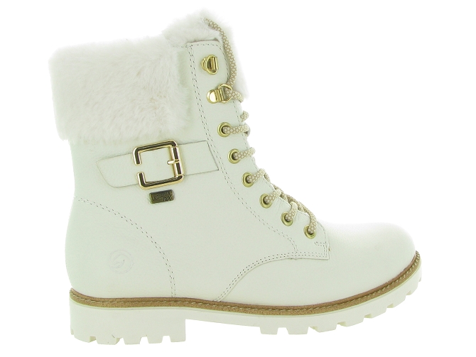 apres ski bottes fourrees - Bottine chaude - femme - Cuir - Blanc - Remonte6727002_2