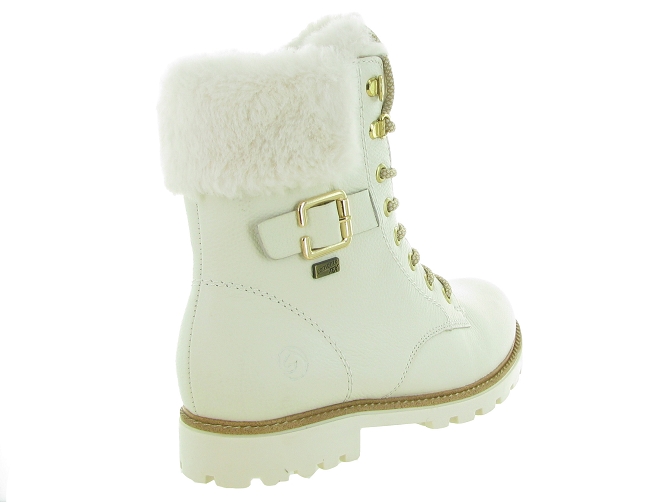 apres ski bottes fourrees - Bottine chaude - femme - Cuir - Blanc - Remonte6727002_5