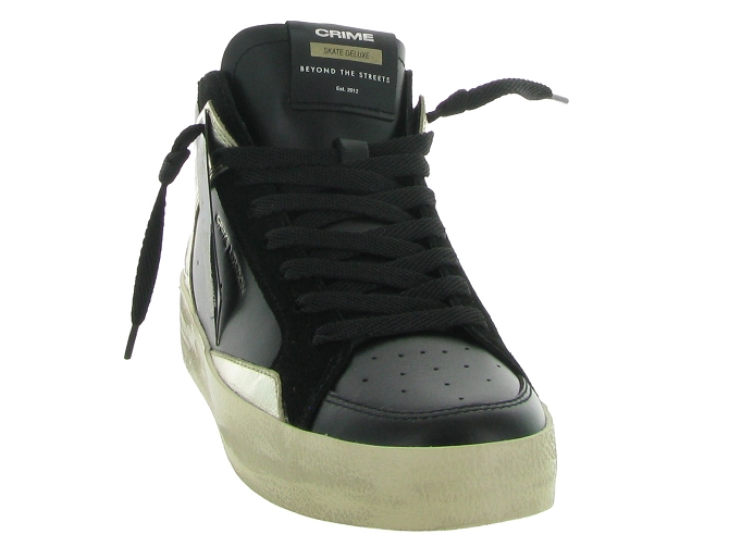 Crime london baskets et sneakers 28152 sk8 deluxe mid noir6727101_3