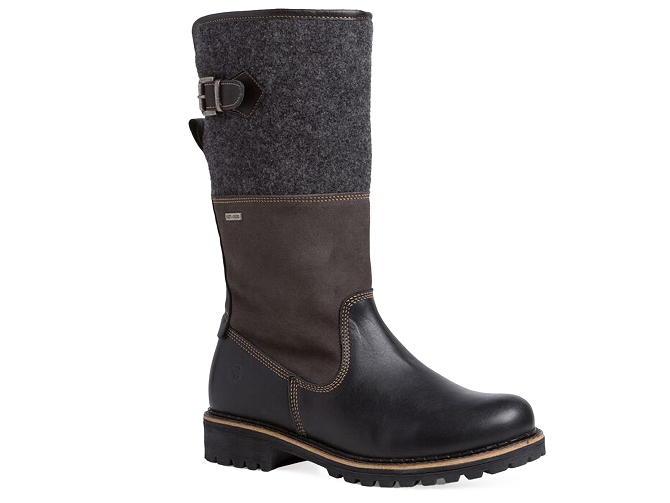 bottes - Casual - femme - Cuir - Noir - Tamaris