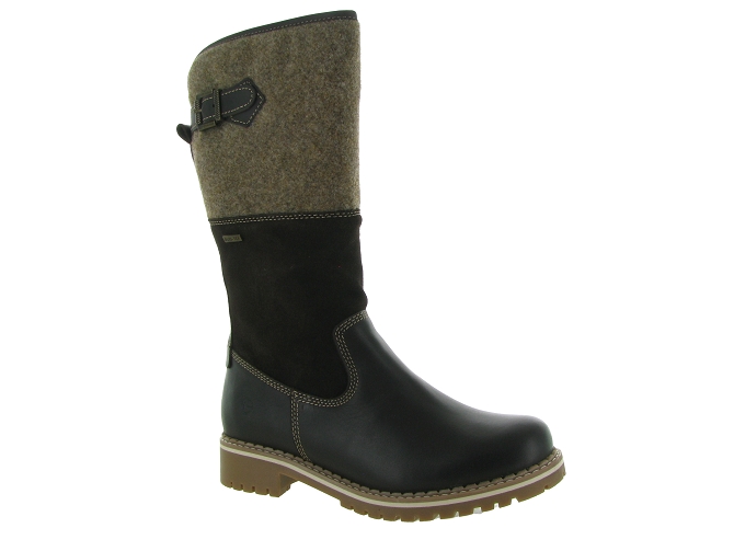 bottes - Casual - femme - Cuir - Marron - Tamaris