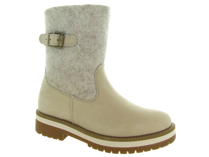 apres ski bottes fourrees - Chaussure neige - femme - Nubuck - Beige - La thuile