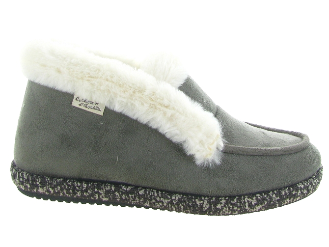 chaussons et pantoufles - Montant - femme - Nubuck - Gris - La maison de l espadrille6733402_2