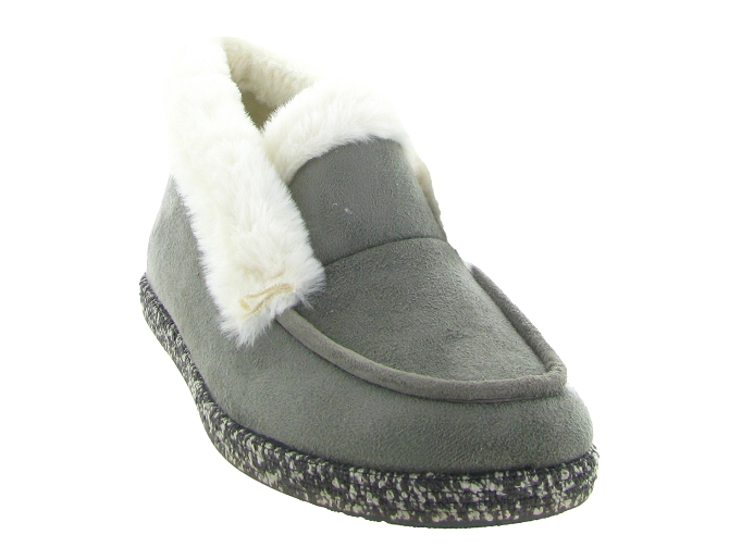 chaussons et pantoufles - Montant - femme - Nubuck - Gris - La maison de l espadrille6733402_3