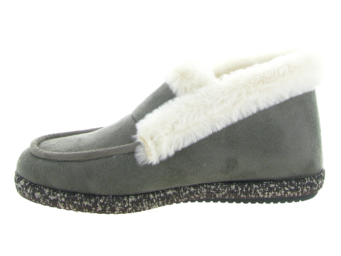 chaussons et pantoufles - Montant - femme - Nubuck - Gris - La maison de l espadrille6733402_4