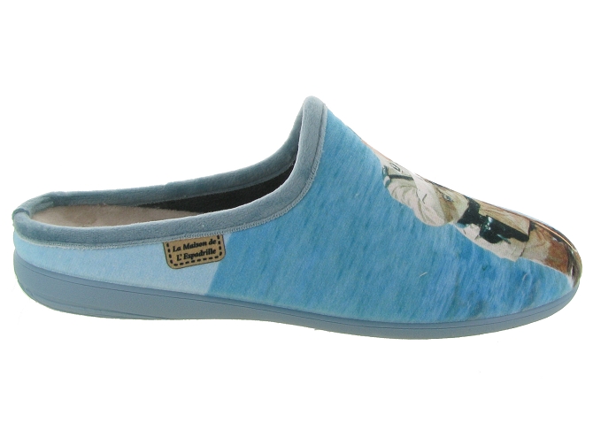 chaussons et pantoufles - Mules Sabots - homme - Toile Jean - Bleu - La maison de l espadrille6733501_2