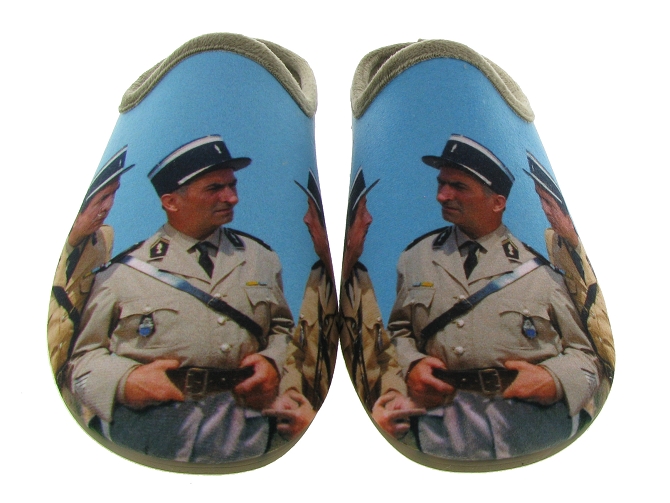 La maison de l espadrille chaussons et pantoufles 6773 gendarme bleu