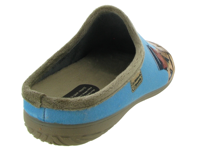 chaussons et pantoufles - Mules Sabots - homme - Toile Jean - Bleu - La maison de l espadrille6733701_5