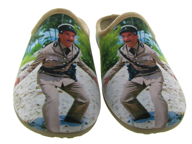 La maison de l espadrille chaussons et pantoufles 6771 gendarme beige